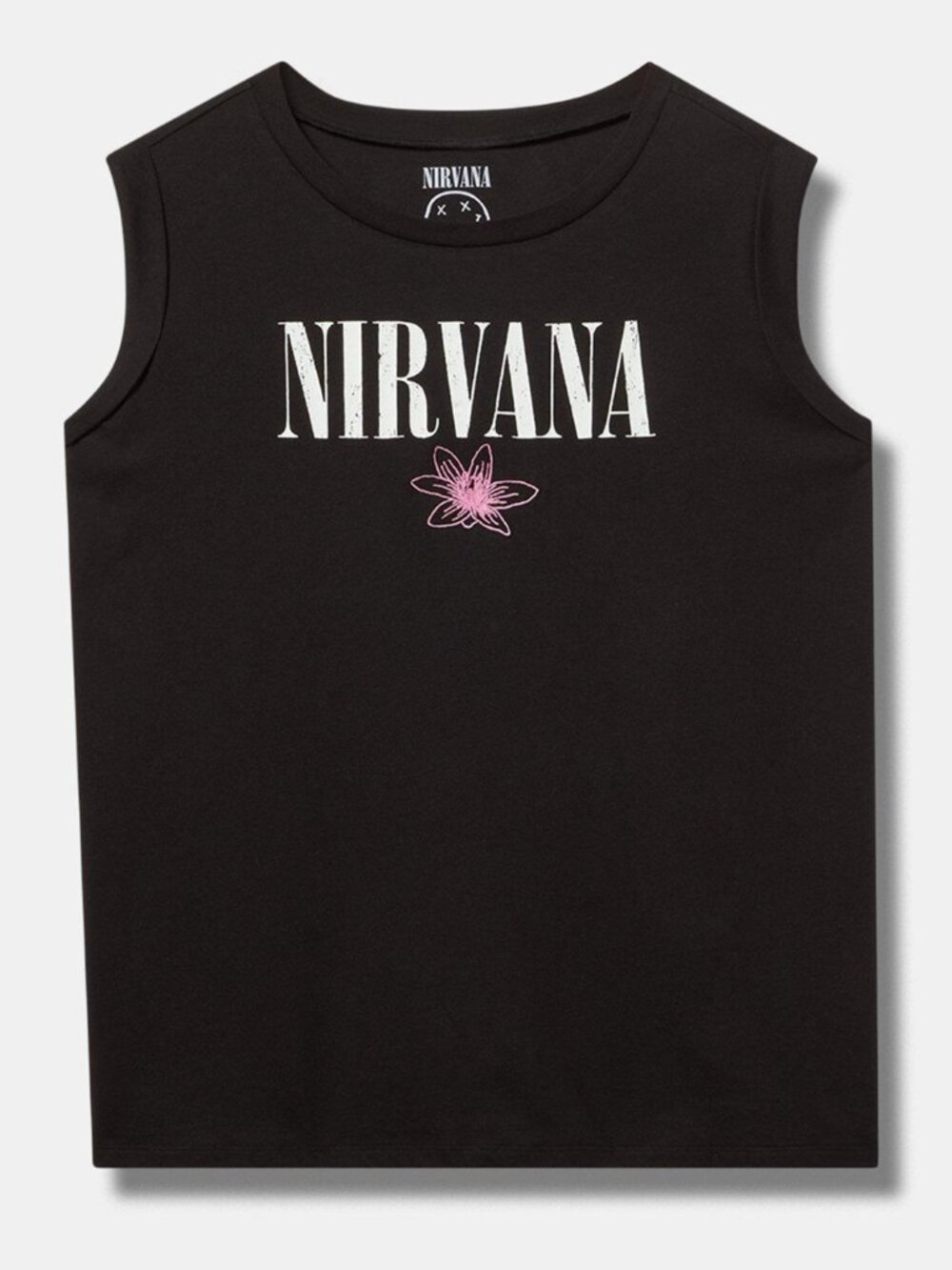 Torrid NWOT 2 2X Nirvana embroidered flower tank top graphic tee t-shirt